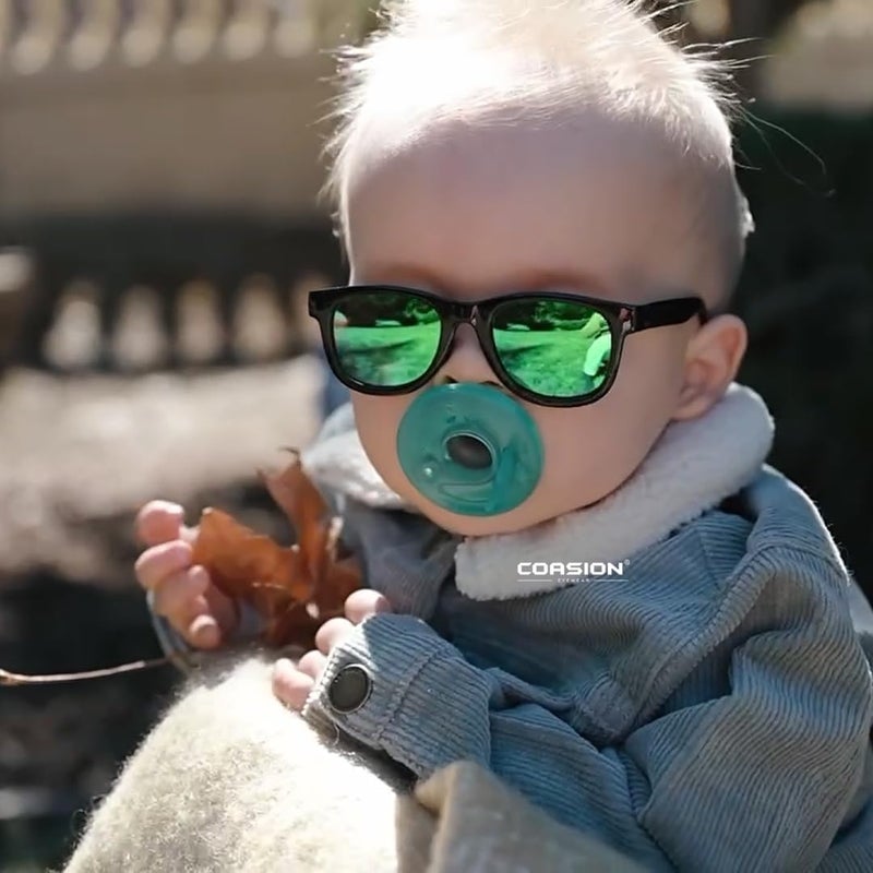COASION Bendable Flexible Polarized Newborn Baby Sunglasses with Silicon Strap for Infant Boys Girls Age 0-12 Months CA9042 - Image 4